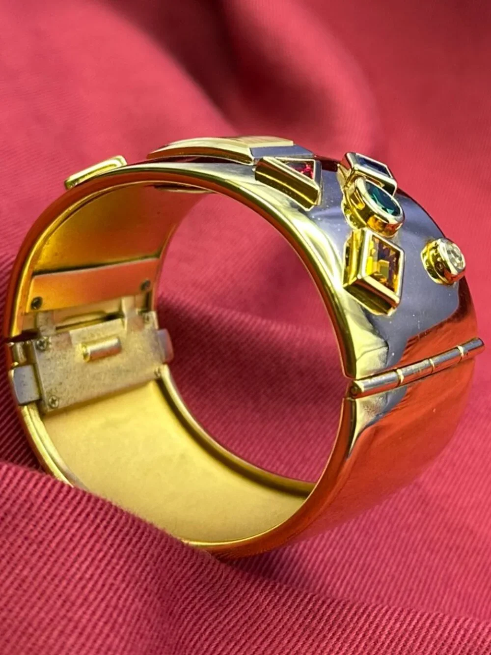 VTG Bob Mackie Franklin Mint Gold Plated Watch.  New Battery